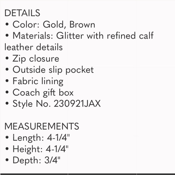 Coach Wizard of Oz NWT round gold glitter coin purse bag charm key fob - Picture 15 of 15